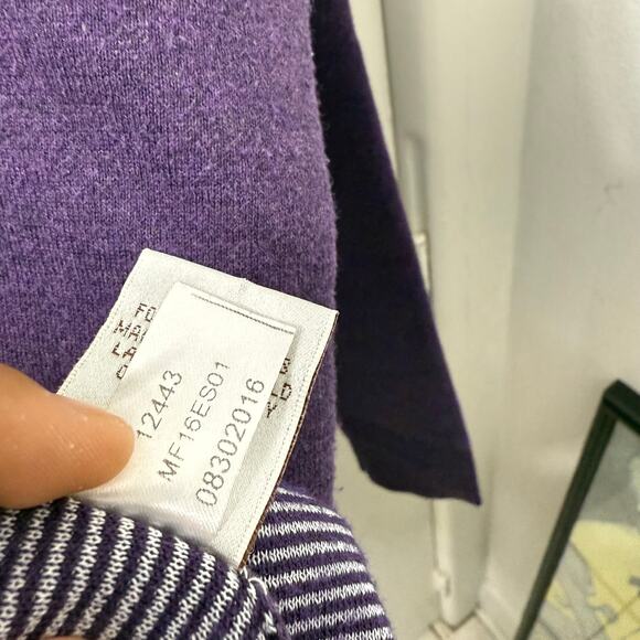 Peter‎ Millar Large Crown Sport Purple 1/4 Zip Sweater Golf Fall Spring Party - Picture 8 of 11